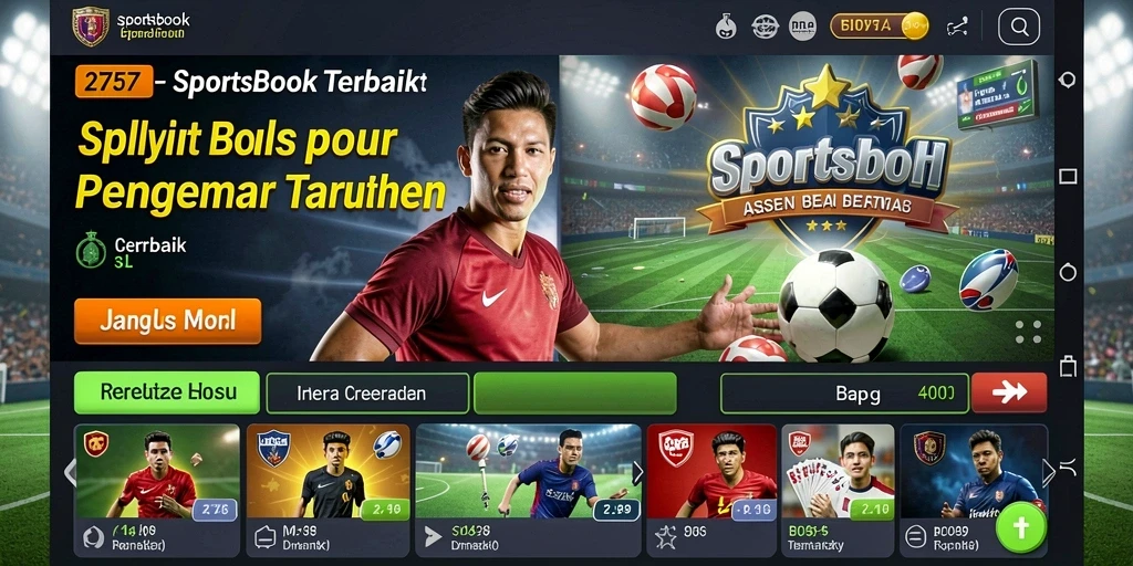 Screenshot utama 2757 menampilkan tampilan antarmuka taruhan olahraga.