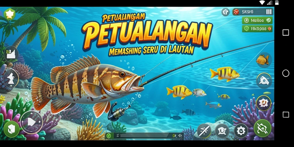 Gameplay menarik di 5ZK dengan aksi memancing yang seru.
