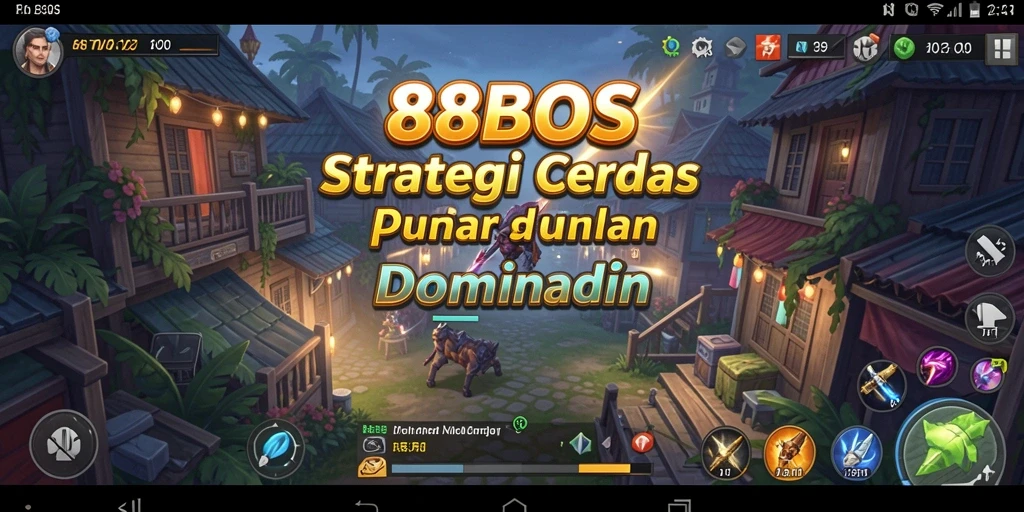 Tampilan gameplay menegangkan dalam strategi 88BOS.