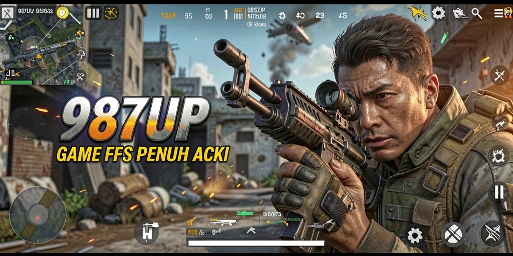 Tangkapan layar menunjukkan aksi gameplay intens dari 987UP.