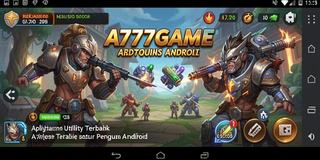 Tampilan utama A777GAME menunjukkan fitur utility dan kemudahan penggunaan.