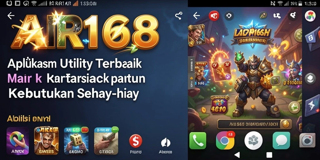 Tampilan utama AIR168 dengan fitur pengingat dan manajemen tugas.