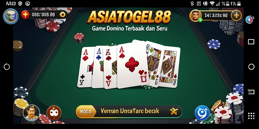 Screenshot permainan domino yang menampilkan gameplay seru.