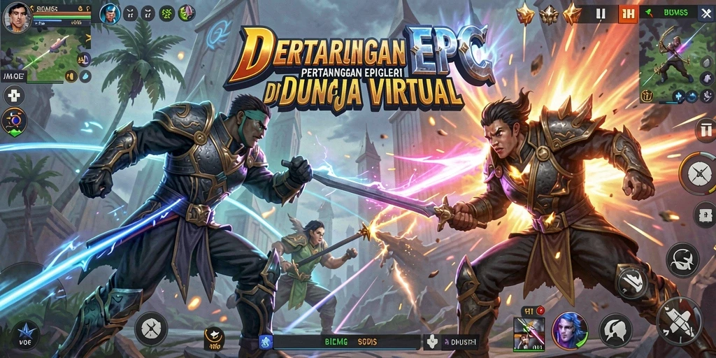 Tampilan gameplay pertarungan yang mendebarkan di BIGMSG.