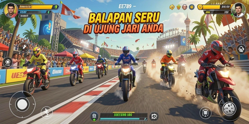 Gameplay seru dengan mobil balap kustom dan lintasan menantang di EE789.