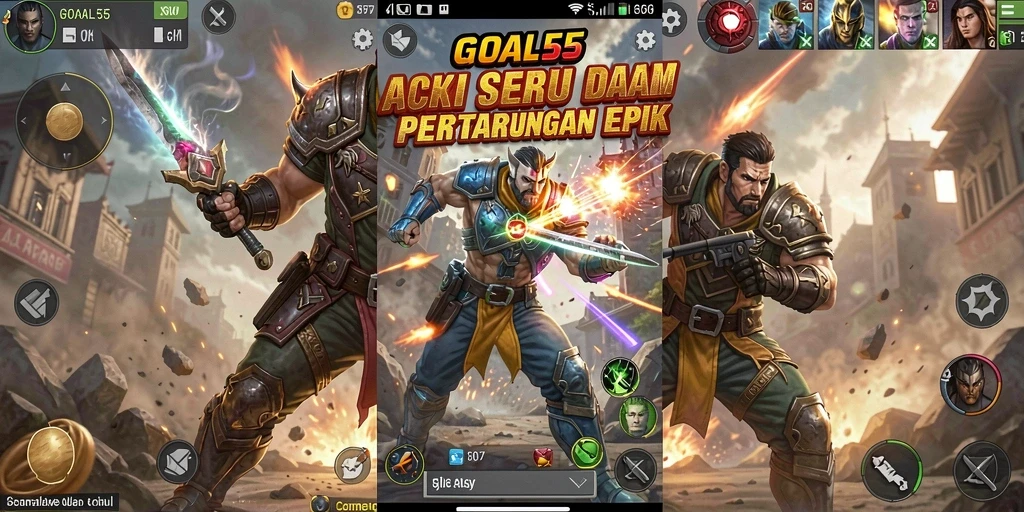 Gameplay seru dalam pertarungan mendebarkan di GOAL55.