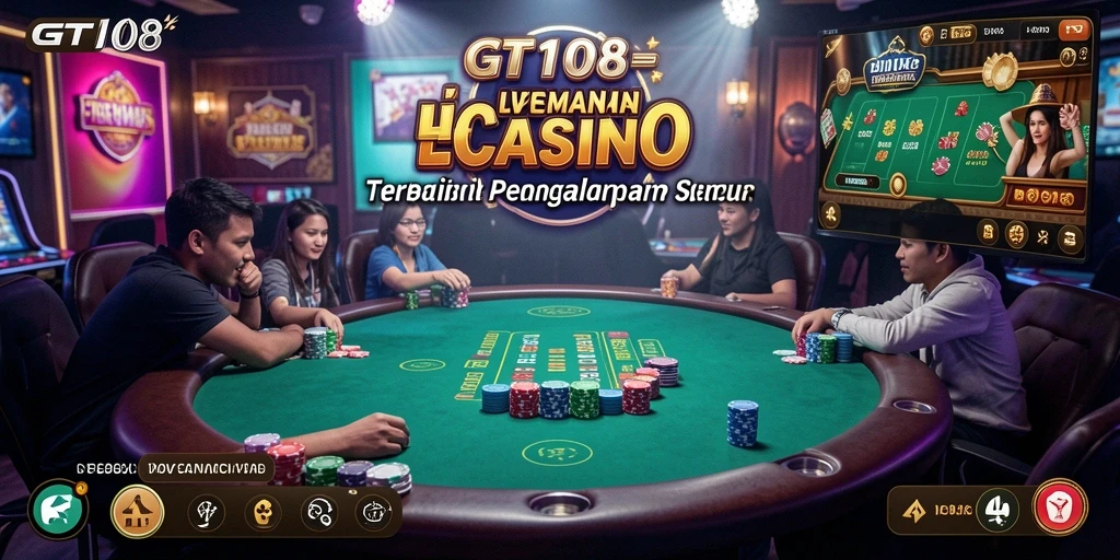 Tampilan gameplay Live Casino GT108 yang mendebarkan dan interaktif.