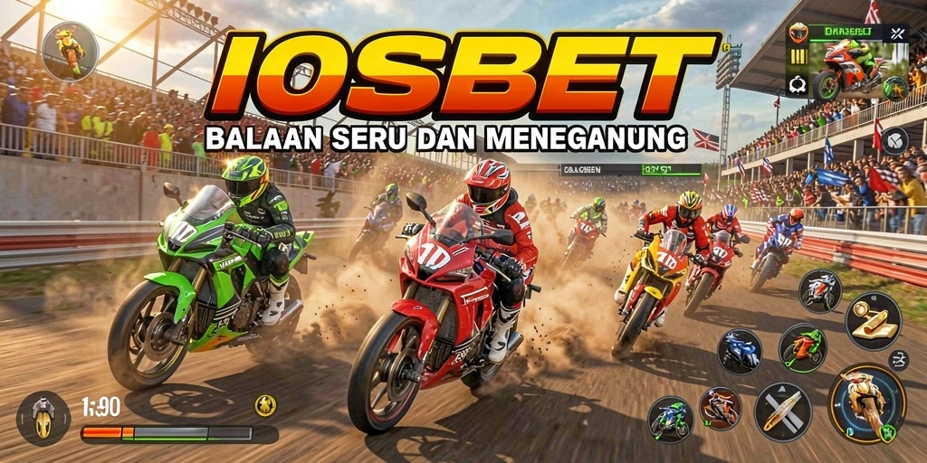 Tangkapan layar menampilkan aksi balapan motor yang mendebarkan dan grafik mendetail.