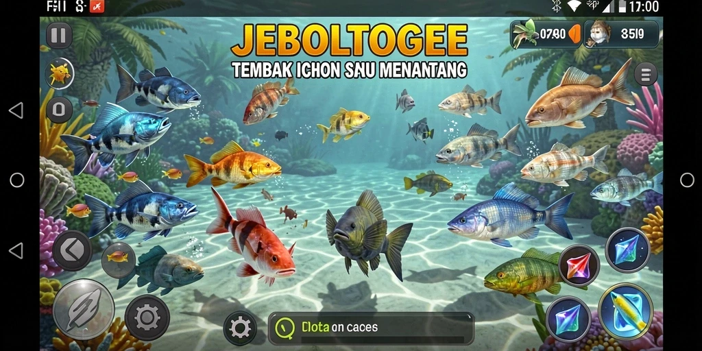 Gameplay seru menembak ikan yang penuh warna.