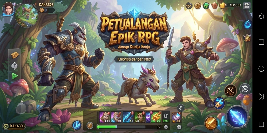 Tampilan aksi epik di dunia RPG KAKA303 yang memukau.