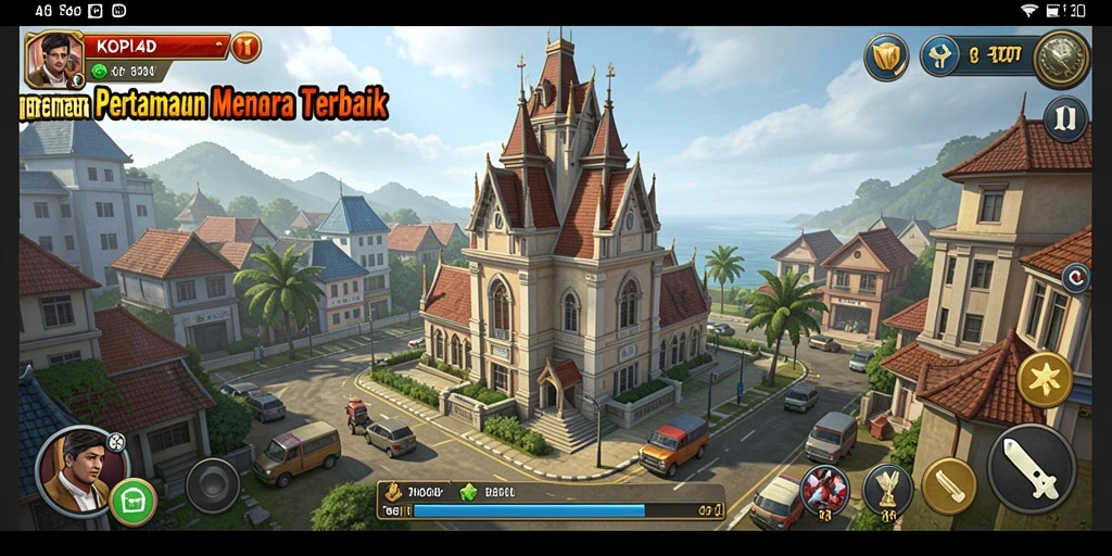 Tampilan menarik dari gameplay menara pertahanan di KOPI4D.
