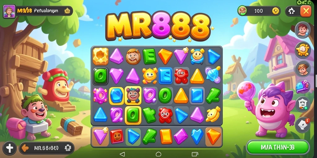 Gameplay menarik dari MR888 dalam kategori Match-3.