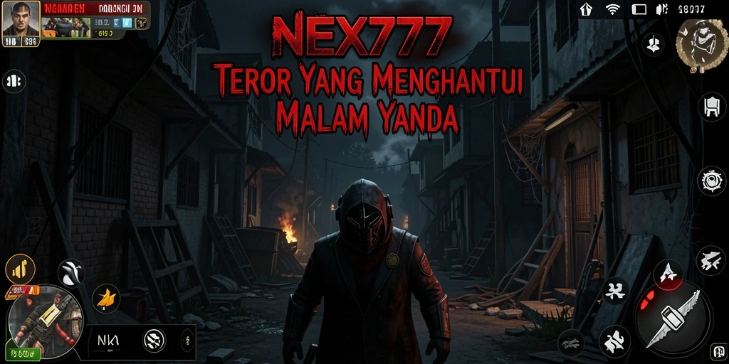 Screenshot gameplay NEX777 menampilkan suasana horor yang mencekam dan menakutkan.