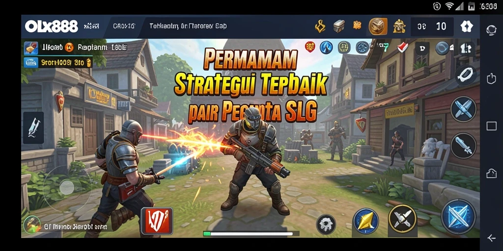Screenshot gameplay menampilkan serangan strategis dalam OLX888.
