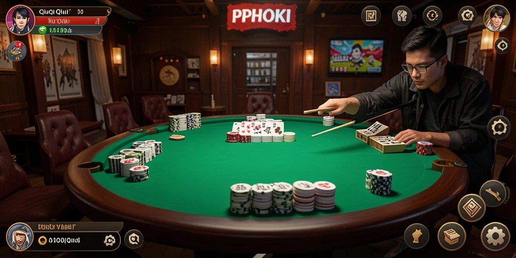 Tampilan gameplay seru dari aplikasi QiuQiu PPHOKI.