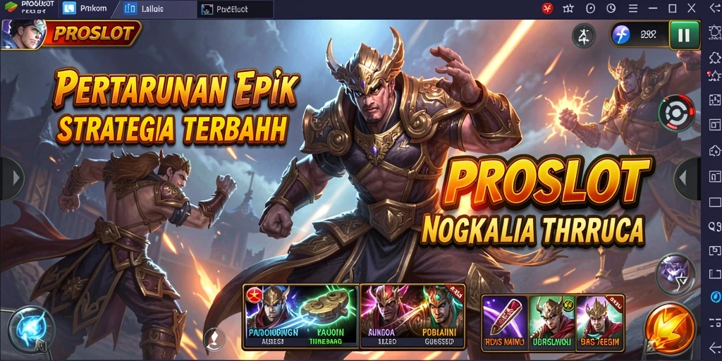 Tampilan seru pertarungan epik di PROSLOT.