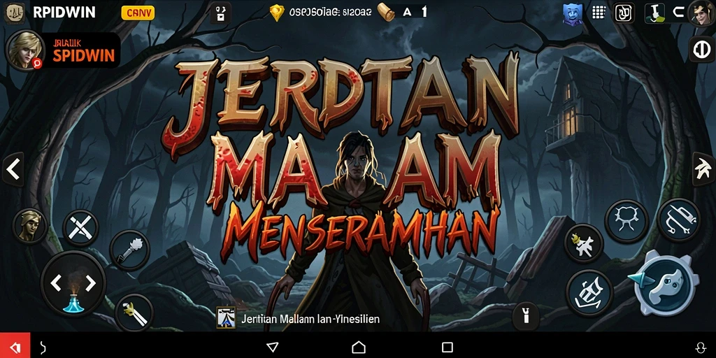 Tangkapan layar RPIDWIN menunjukkan suasana menyeramkan saat menjelajahi rumah angker.