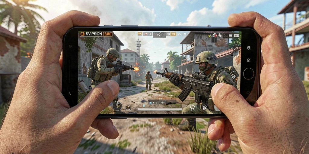 Screenshot gameplay <strong>SVIPSIDN</strong> yang menampilkan aksi menembak seru.