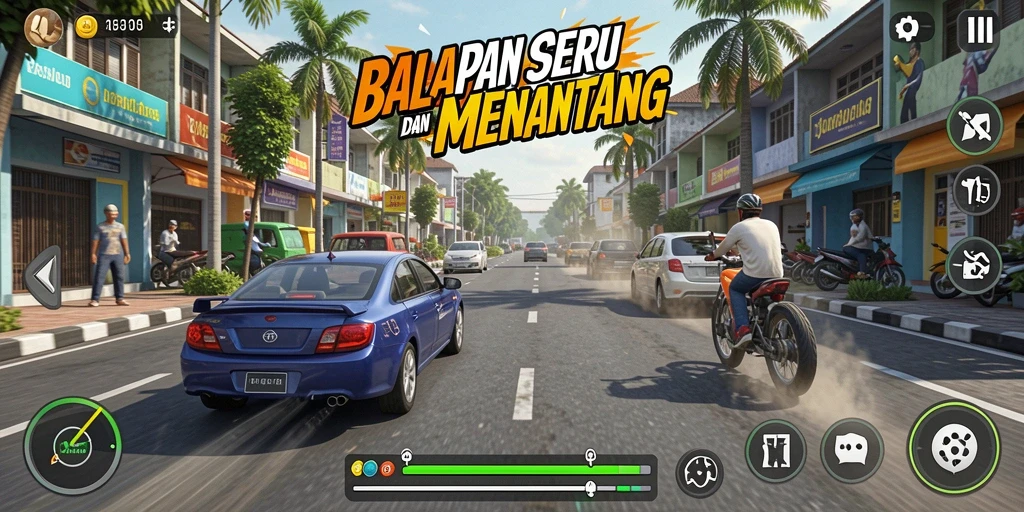 Tampilan gameplay Racing yang mendebarkan di T6.