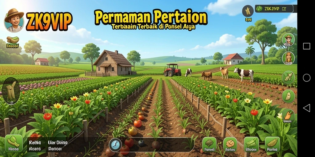 Tampilan menarik ZK9VIP dengan gameplay pertanian yang seru.